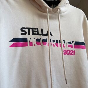 Stella McCartney Beige Hoodie with Pink and Black Details